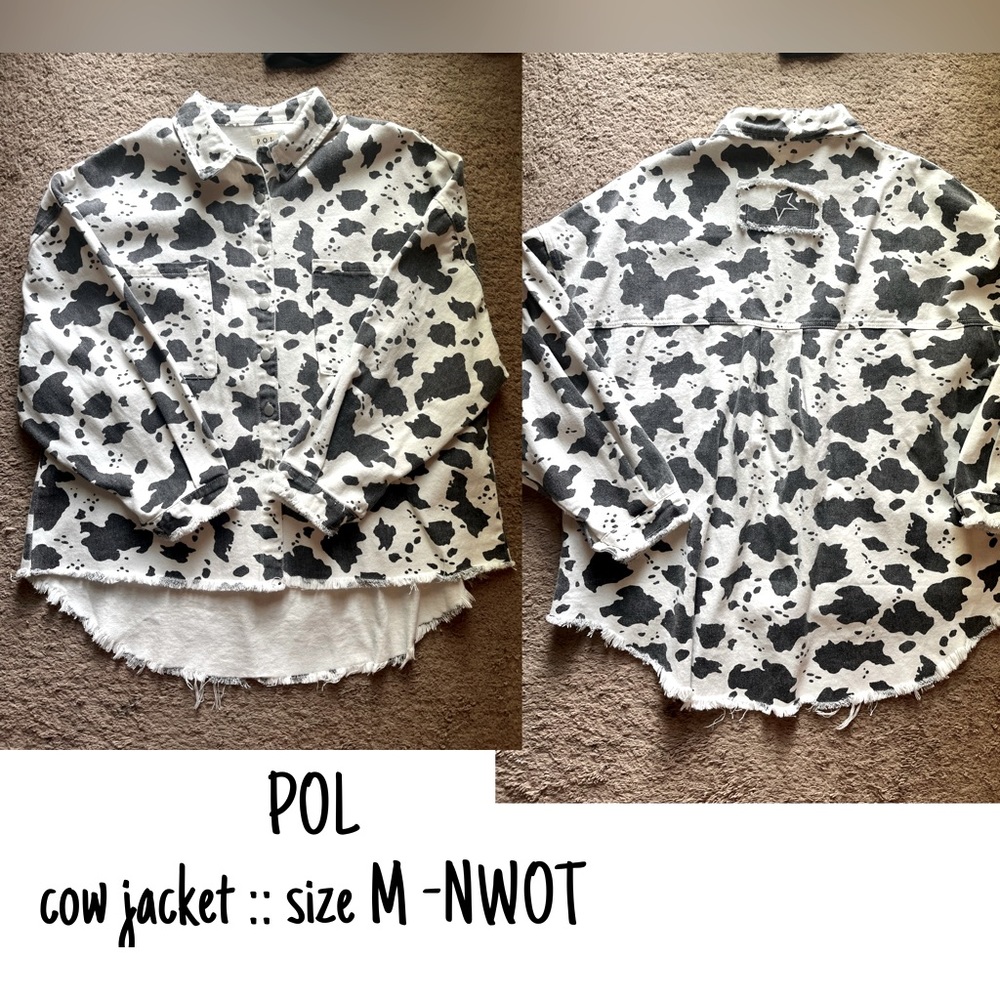 POL cow print jacket
